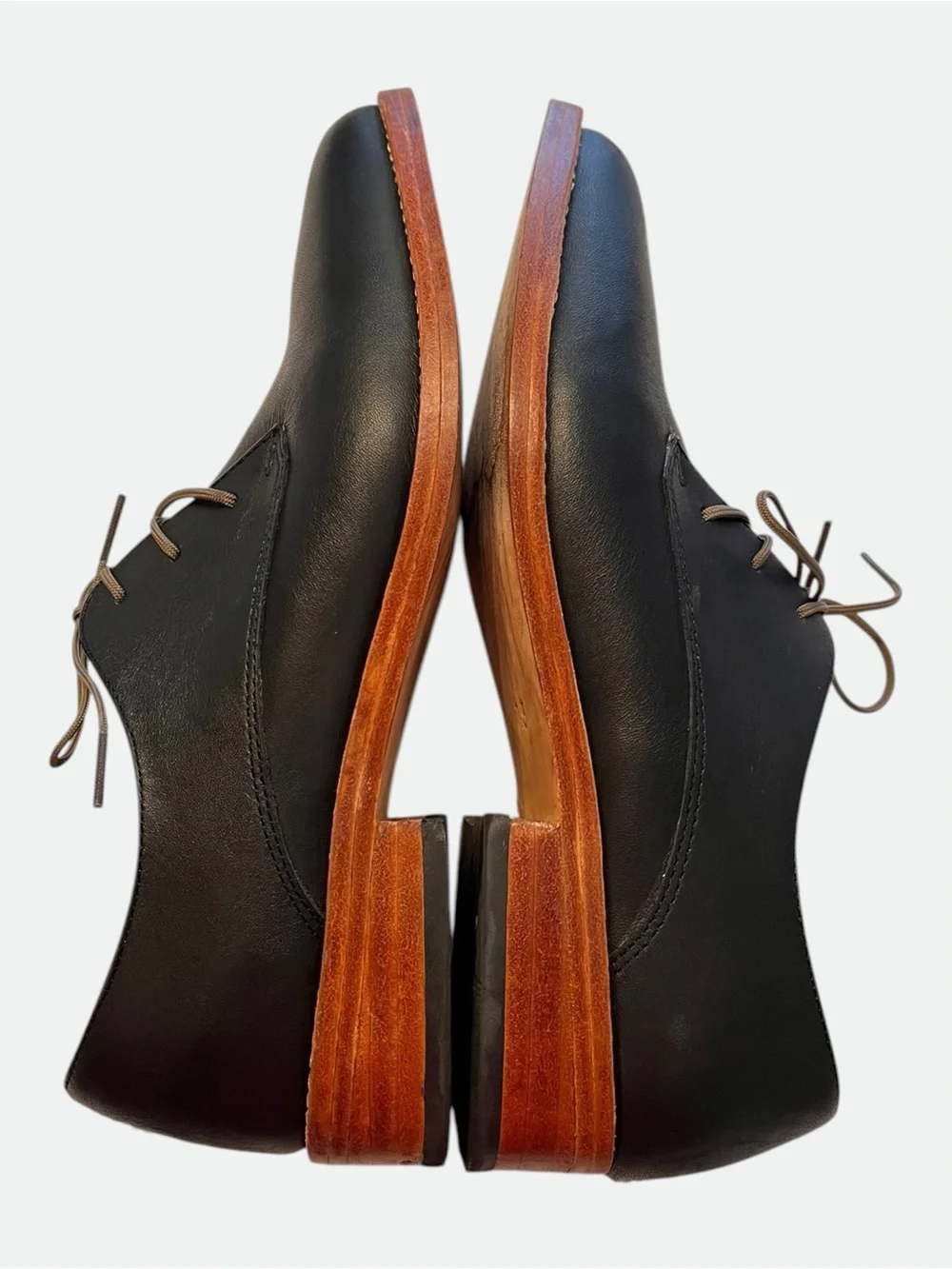 NISOLO James Oxford Black Leather Lace Up Shoes Women’s Size 7.5
